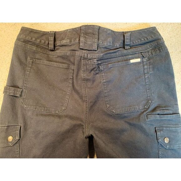 Duluth Trading Women's Curve Setter Waistband Navy Blue Cargo Pockets Size 18x31 - Picture 16 of 16